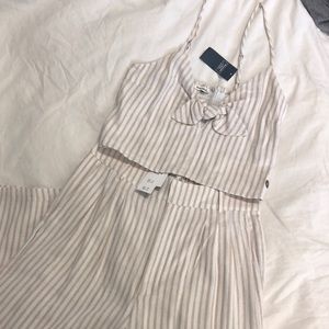 Linen-blend cami & pant set